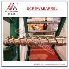 cool feeding rubber screw and barrel different design screw structure